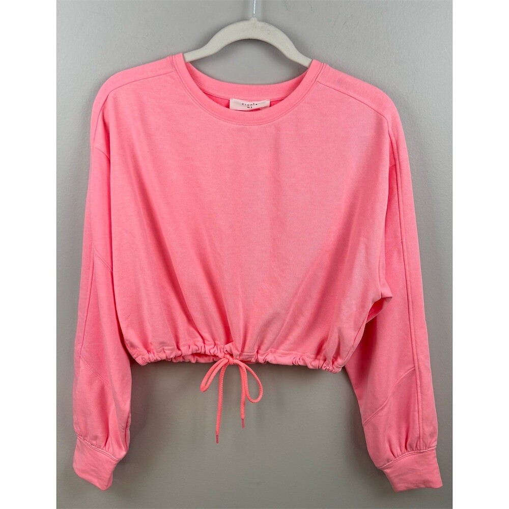 Elodie Sweatshirt Womens Size S Pink Cropped Pullover